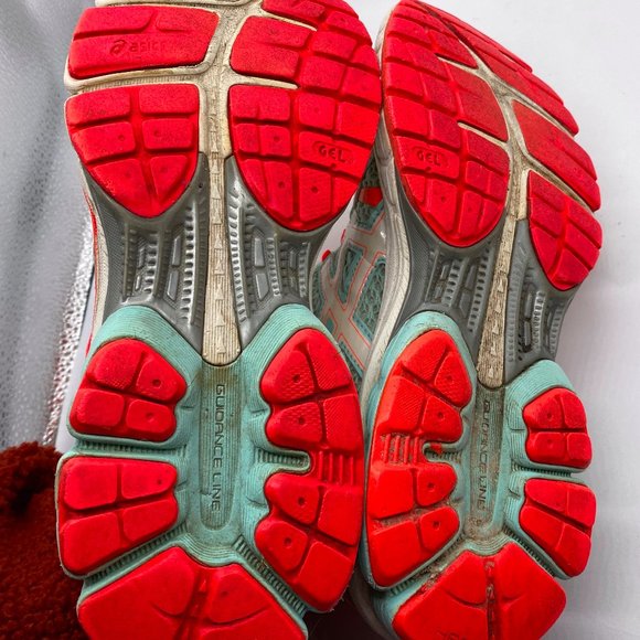 Asics Gel-Flux Womens 8.5 Sneakers Shoes Running Mint Green Coral - Picture 6 of 8